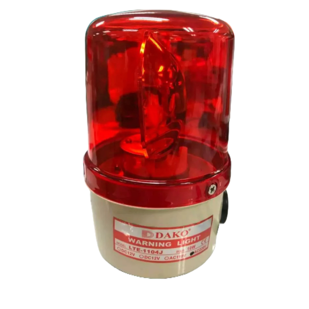 DAKO® LTE-1104J 220VAC สีแดง (มีเสียงไซเรน Silent) ไฟหมุน ไฟเตือน ไฟฉุกเฉิน ไฟไซเรน(Rotary Warning L
