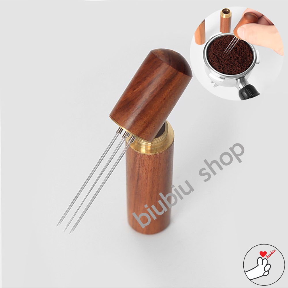 เข็มเกลี่ยผงกาแฟ cloth powder needles(ด้ามจับไม้ Mini)