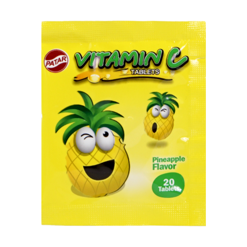 [&gt;ซอง 20 เม็ด&lt;] Vitamin C Pineapple วิตามินซี กลิ่นสับปะรด เม็ดอมสำหรับเด็ก ( Exp1/8/24)