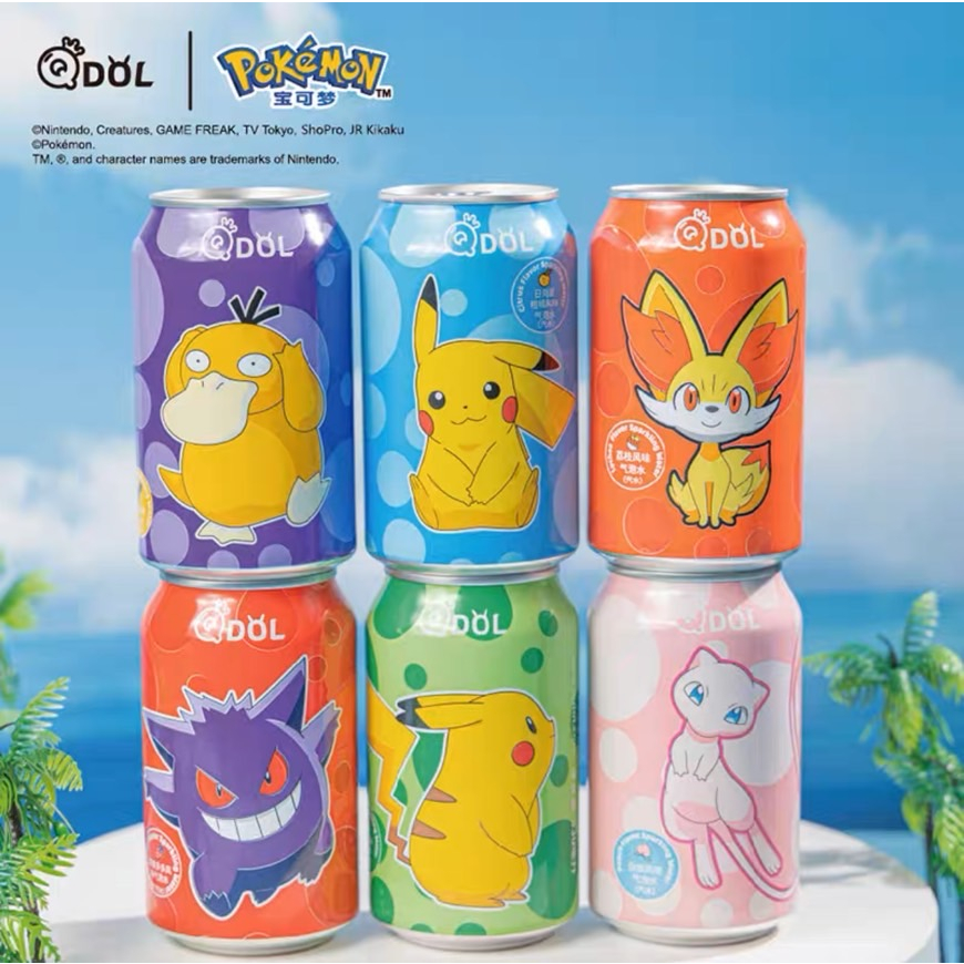 ❤️ พร้อมส่งจากไทย ❤️ Pokemon เครื่องดื่มน้ำผลไม้ผสมโซดา ขนาด 330 ml.