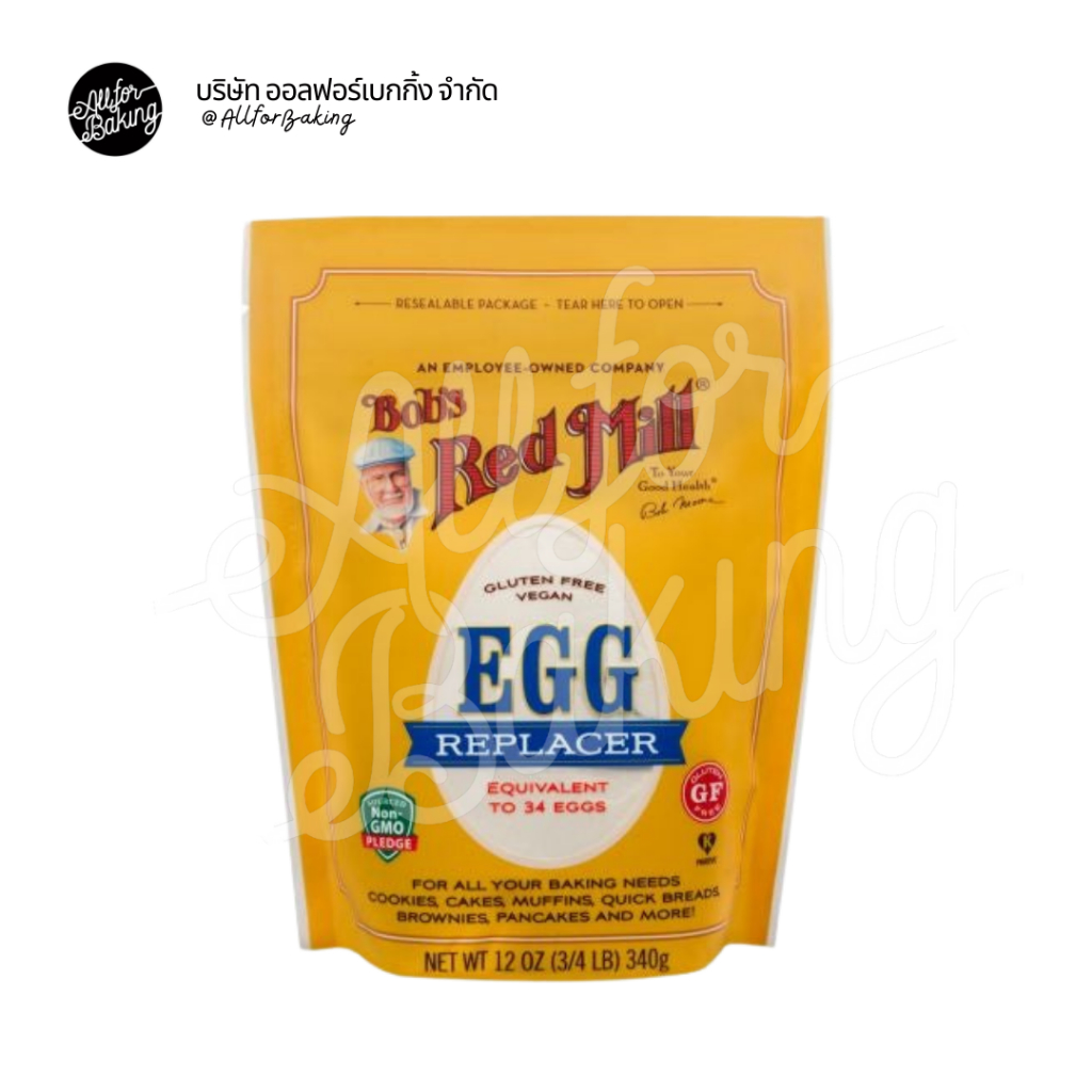 Bob's red mill ผงไข่เทียม ผงทดแทนไข่ ไม่มีกลูเตน(340g.) egg replacer equivalent to 34 eggs