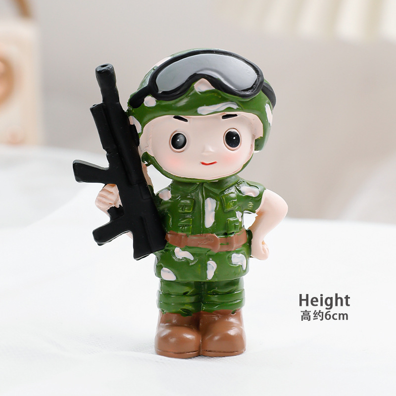 โมเดลตกแต่งเค้กทหาร รถถัง รถจิ๊บ ธีมทหารตกแต่งเค้ก - รูปที่ 2