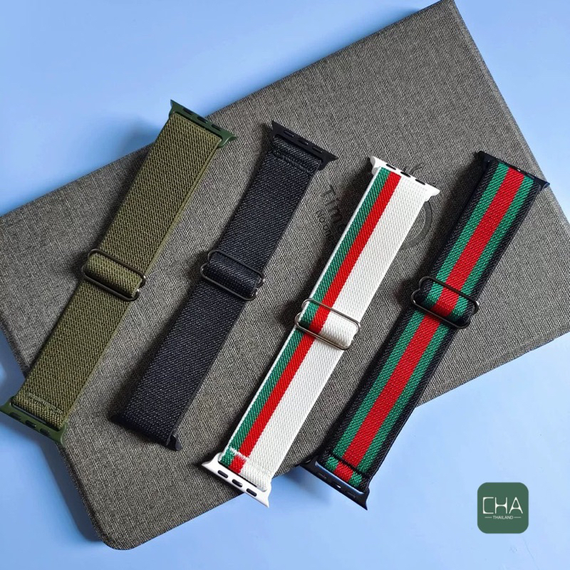 ok สายนาฬิกา สาย smart watch ultra10 9 8 7 6 5 4 ผ้ายืด ปรับได้ สาย  38/40/41/42(S10)mm สายนาฬิกา smart watch พร้อมส่ง