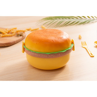 After kids Hamburger lunch / Snack box กล่องเก็บอาหารพกพา แฮมเบอร์เกอร์ 🍔