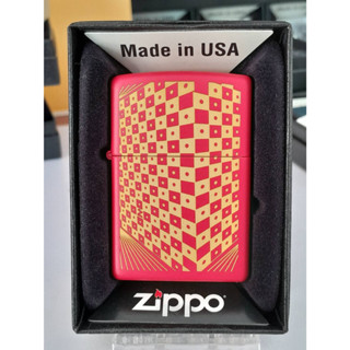 ZIPPO 233 PLANETA POP CULTURE  RED MATTE LASER ENGRAVE   สีแดงเมทาลิค ลายแบบเลเซอร  ผลิตปี2016  ของใหม่ไม่ผ่านการใช้งาน