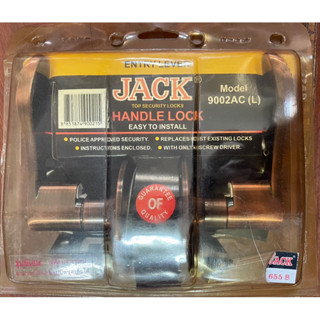 ชุดกุญแจมือจับ ลูกบิดประตู Jack 9002AC(L)(สีทองแดงรมควัน)