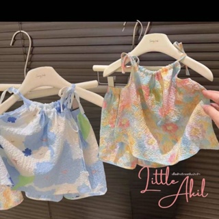 ST174 ชุดเซ็ทเด็กหญิง เสื้อ+กางเกงขาสั้น 1-6ขวบ พร้อมส่ง!!