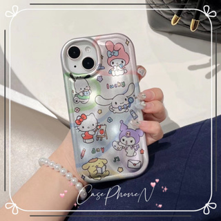 เคสไอโฟน iphone 11 14 Pro Max น่ารัก การ์ตูน ฉ่ำวาว สาว ขอบเต็ม ป้องกันการตก iphone 12 13 Pro Case for iPhone