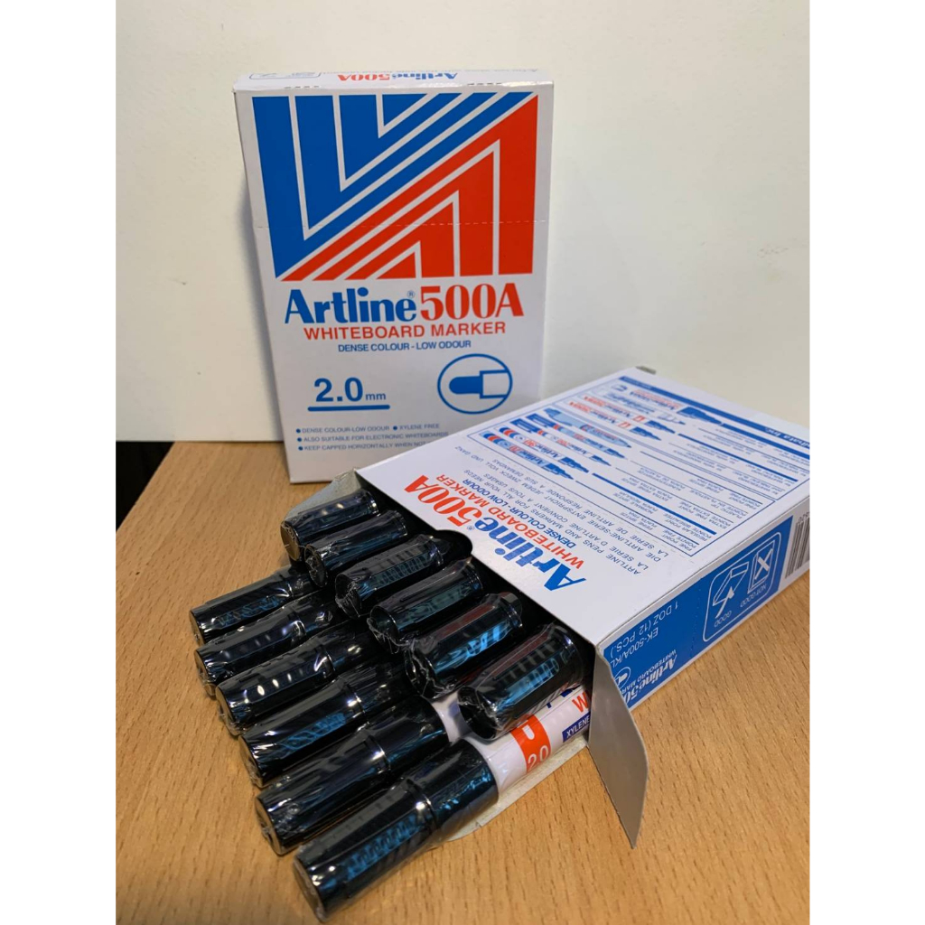 ปากกา ไวท์บอร์ด Artline 500A หัว 2.0 แพ๊ค 12 ด้าม/กล่อง แพ็คละสี มี 4 สี สีดำ / สีแดง / สีน้ำเงิน / สีเขียว - รูปที่ 3