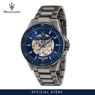 [2 Years Warranty] Maserati Sfida 44mm Grey Stainless Steel Mens Automatic Watch R8823140001