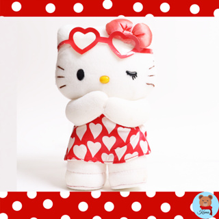 ✅มือสอง hello kitty red heart dress Sanrio EIKOH plush doll ตุ๊กตา คิตตี้ ชุดแดงหัวใจ มือสอง