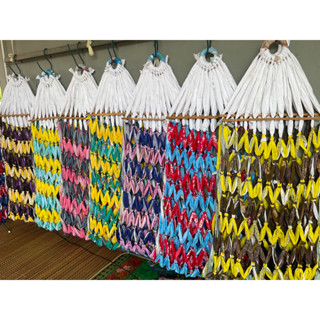 เปลผ้าถักเอง #แบบมีไม้ #ขายมานานกว่า7ปี #คละสีเท่านั้น