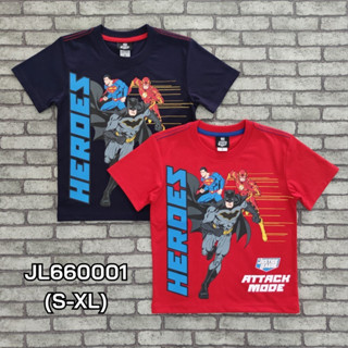 เสื้อยืดเด็กชาย จากแบรนด์ Justice Leagueสำหรับเด็กชาย 4-10 ปี สินค้าพร้อมส่ง JL660001 (S-XL)