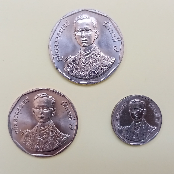 [F0666]เหรียญชุดมังคลาภิเษก3เหรียญ (2บาท5บาท10บาท) unc