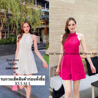 จั้มสูทกางเกงขาสั้น  สีสดใสสวยสุดจึ้ง สวยหรูหรา ผ้าหนานุ่มทุกการสัมผัส งานมีเทคเจอร์ในตัว งานมีดีเทลกระจุกกระจิก สวยฟุ้ง