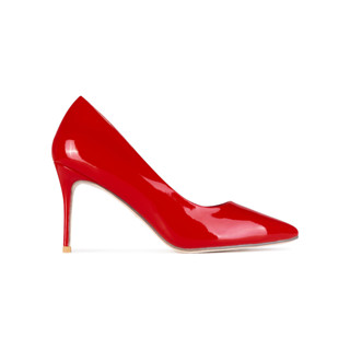 SHU CELEB HEELS 3.5" IN MILAN - GLOSSY CRIMSON