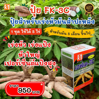 ปุ๋ยน้ำ FK-3C สำหรับมันสำปะหลัง สูตรเร่งการลงหัว หัวใหญ่ เร่งแป้ง น้ำหนักดี เปอร์เซ็นต์แป้งสูง ทดแทนปุ๋ยเม็ด โดย FK