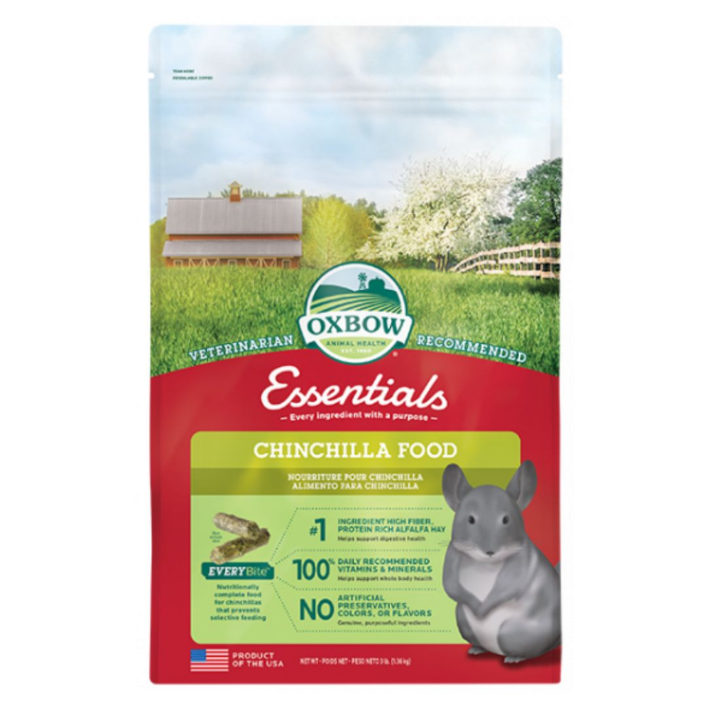 Oxbow Chinchilla Food 3 lb อาหารเม็ดสำหรับชินชิลล่า 1.36 kg. ราคา ถูกที่สุด ดีลบีเคเค