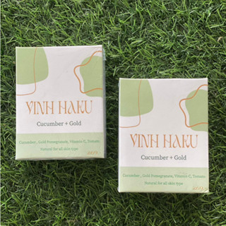 VINH Haku Cucumber + Gold 100g สบู่ บำรุงผิวหน้า ลดปัญหาฝ้า กระ สิว ริ้วรอยก่อนวัย