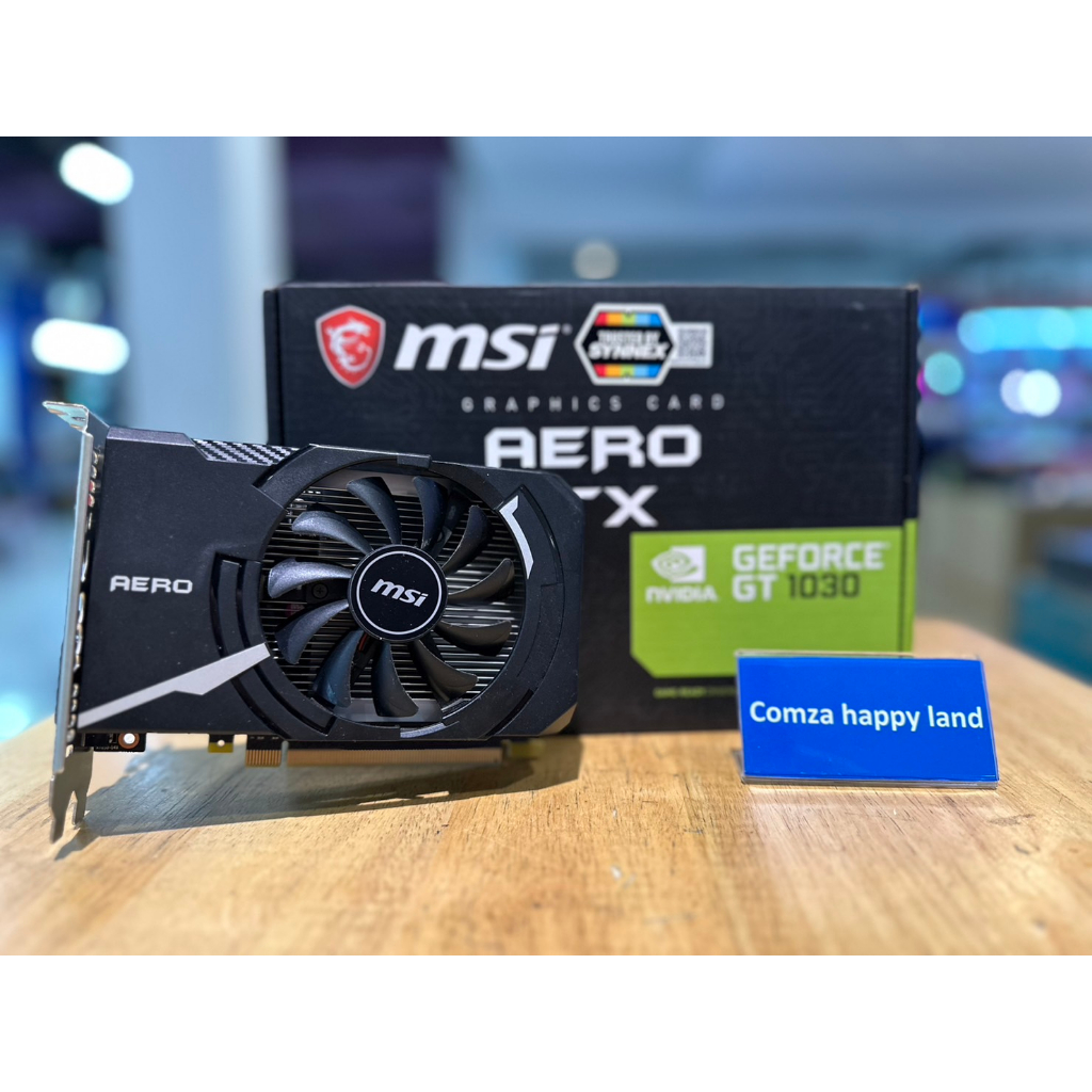 การ์ดจอ GTX1030 2gb oc ไม่ต่อไฟเพิ่ม 1พัดลม การ์ดจอมือสอง