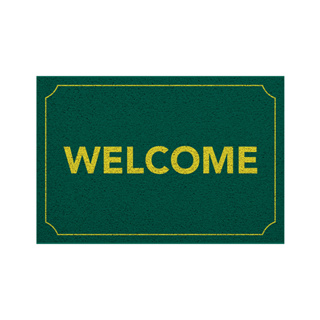 [ MT01-00000063 ] พรม พรมเช็ดเท้า พรมดักฝุ่นลาย New Welcome (เขียว) ขนาด 40x60 ซม