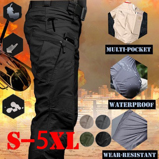 【COD&amp;ส่งจากกรุงเทพ】IX7 กางเกงยุทธวิธีผู้ชาย ผ้าริปสตอปกันน้ำ ขนาดใหญ่  มีช่องกระเป๋าหลายช่อง