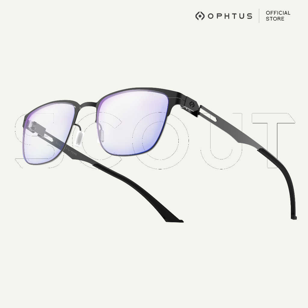 OPHTUS แว่นกรองแสงสำหรับเกมเมอร์ รุ่น Scout เลนส์ RetinaX Clear