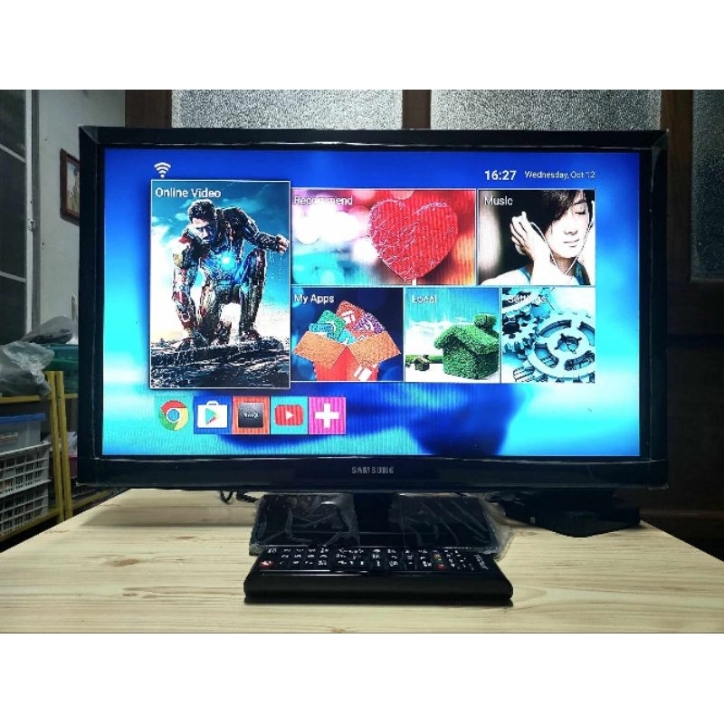 ทีวี LED samsung รุ่น UA24H4003AR มือสอง สภาพใช้ได้ปกติ ขายเพราะโละเลิกกิจการห้องพักรายวัน