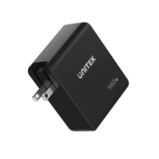 UNITEK 140W USB-C 3-port Mobile Wall Charger - Black 140W GaN Wall Charger P1115A