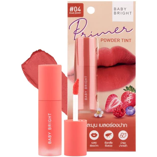ลิปทินท์เนื้อแป้ง แมทท์นุ่มละมุน Baby bright primer poeder tint แมทละมุน เบลอร่องปาก
