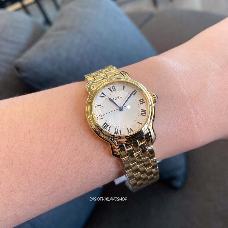 [ผ่อนเดือนละ 679]🎁SEIKO นาฬิกาข้อมือผู้หญิง สายสแตนเลส รุ่น SRZ520P1 - สีทอง ของแท้ 100% ประกัน 1 ปี