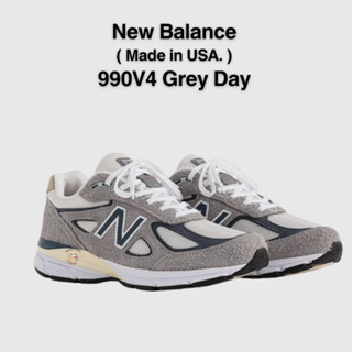 [สินค้าพร้อมส่ง] New Balance 990v4 Made in USA "Grey Day" รองเท้าผ้าใบ ผู้ชาย ผู้หญิง ของแท้ 100%