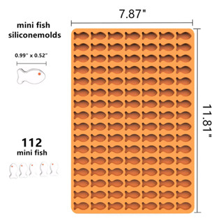 พิมพ์เยลลี่ แม่พิมพ์ซิลิโคน พิมพ์วุ้น พิมพ์ซิลิโคน ปลา ปลาจิ๋ว ปลาตัวเล็ก 112 ชิ้น