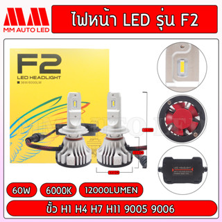 ไฟหน้าLED F2 (รับประกัน 1 ปี 60W 6000K 12000LM)