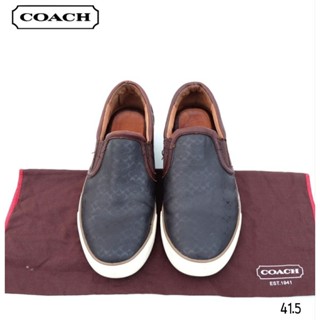 รองเท้าผ้าใบ​ ผู้ชาย​ coach slip  on มือสอง​ ของแท้