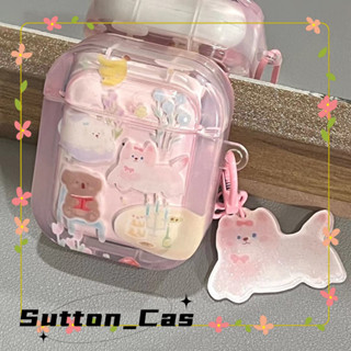 ❤️ส่งของขวัญ❤️ เคสแอร์พอด 1 2 การ์ตูน สไตล์คู่รัก ฤดูร้อน เคส AirPods 3 pro สาวน่ารักหัวใจ case for AirPod Pro2 AirPods