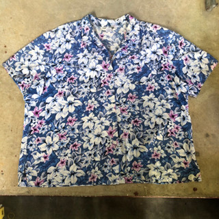 เสื้อฮาวาย Vtg.Hawaii Shirt CATHY DANIELS MADE IN INDIA Sz.2X 55% COTTON 45% RAYON