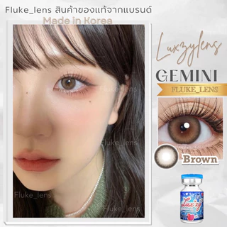 คอนแทคเลนส์ รุ่นใหม่(มินิ) ✨ Gemini brown gray ✨ เลนส์ใส่สบาย Luxzylens กรองแสง ผลิตที่เกาหลี
