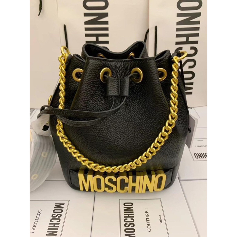 กระเป๋าMOSCHINO COUTURE Moschino Couture bucket bag in leather with logo
