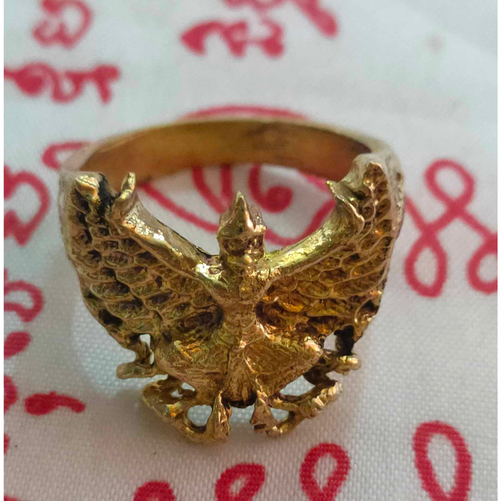 แหวนพญาครุฑ แหวนทองเหลือง พระยาครุฑ พญาครุฑ แหวน เสริมดวง รับโชค เครื่องรางไทย