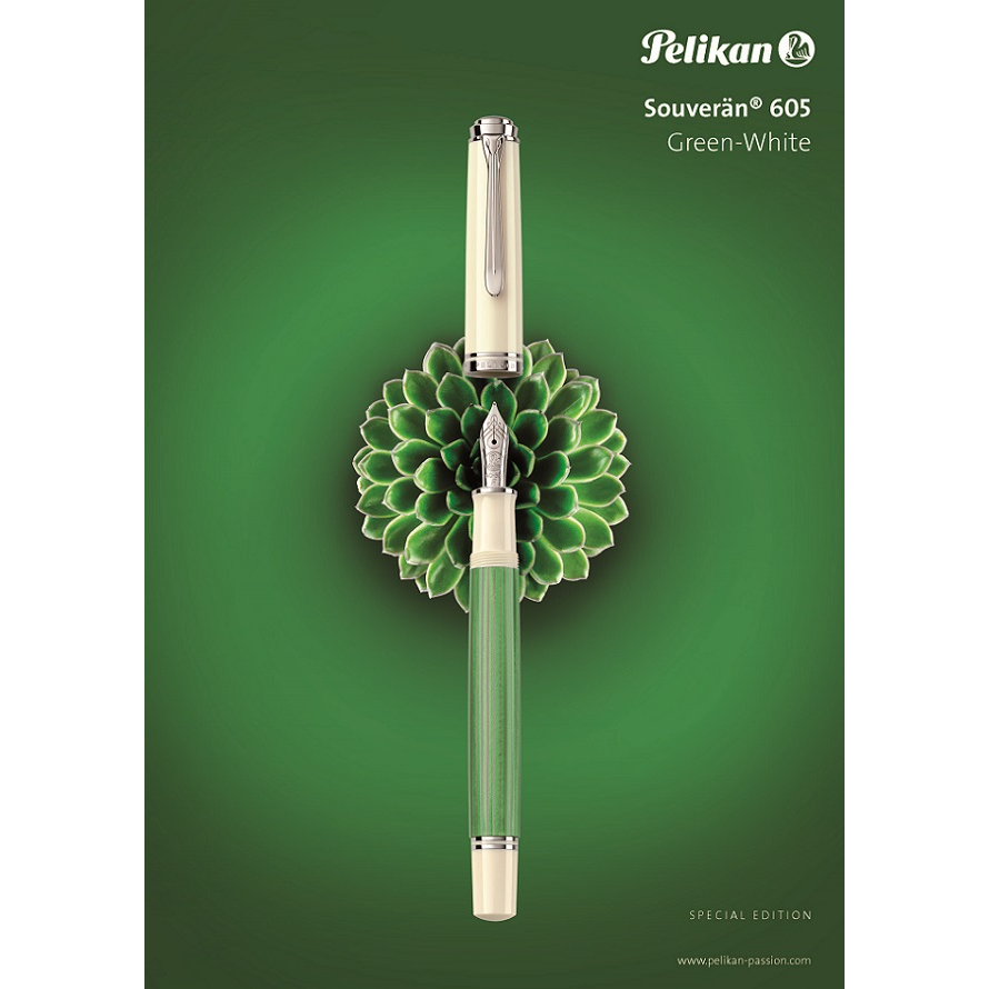 Pelikan Fountain Pen Souveran Special Edition M605 Green-White