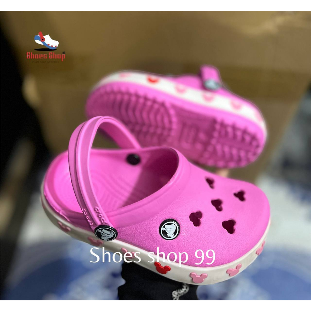 พร้อมส่ง !!! รองเท้าลำลองแฟชั่น เด็ก สไตล์ Crocs Kids Mickey - มิกกี้เมาส์