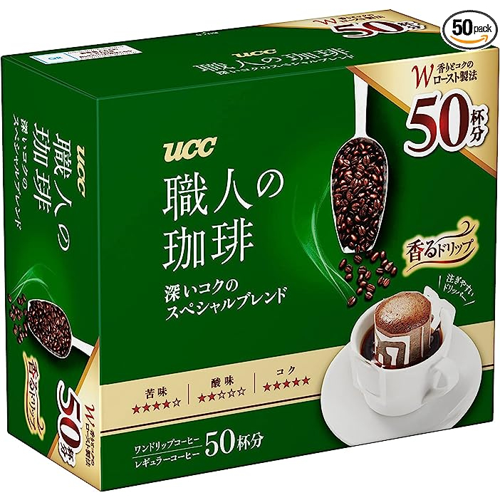 UCC Artisan Coffee Drip Coffee Deep Rich Special Blend 50 Cups 350g From Japan
