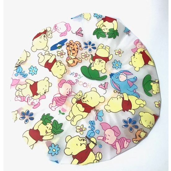POOH หมวก หมวกอาบน้ำ อย่างดี FREE SIZE ลาย POOH YL งานสวย น่ารัก น่าใช้งาน ทนทาน ผลิตจากวัดุอย่างดี 
