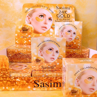 1 ชิ้น Sasimi snail collagen eye mask มาส์กบำรุงใต้ดวงตา ลดถุงใต้ตา แก้อาการตาหมีแพนด้า Eye Mask เพิ่มความชุ่มชื้น