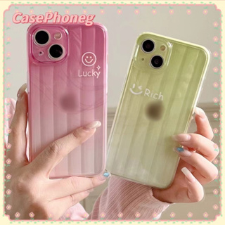 🍑CasePhoneg🍑ป้องกันการหล่น ขอบเต็ม iPhone 11 14 pro max เรียบง่าย สีสัน ไล่ระดับ เคสใส เล็กและสด case for iPhone 12 13