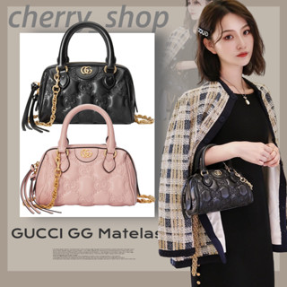 🍒กุชชี่ Gucci Mini GG Matelasse bag in leather กระเป๋าถือ ผู้หญิง 702251