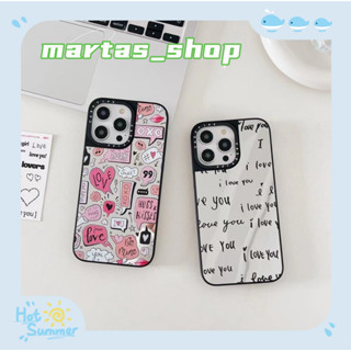 ❤️ส่งของขวัญ❤️ เคสไอโฟน 11 12 13 14 Pro Max สไตล์คู่รัก casetify พื้นผิวกระจก แฟชั่น Case for iPhone สาวน่ารักหัวใจ