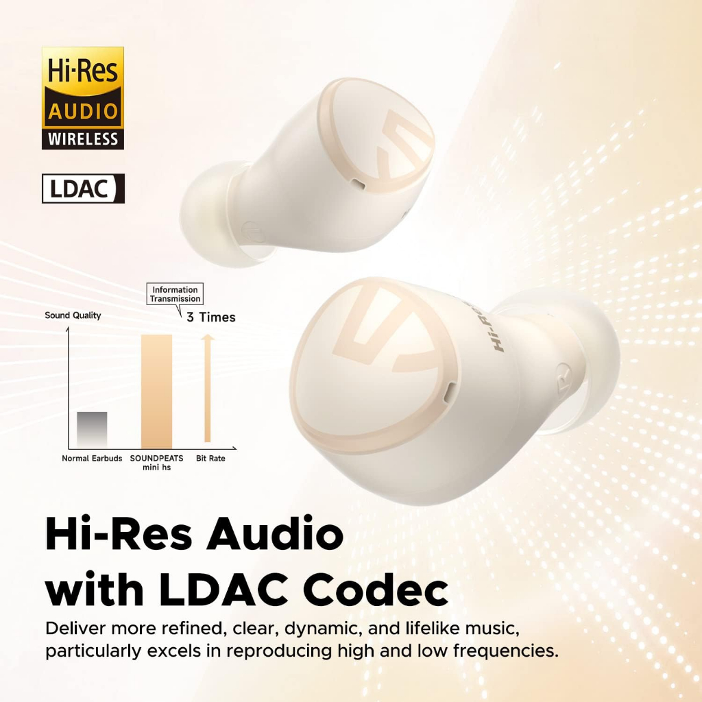 [ ประกันศูนย์ไทย 1 ปี ] SoundPEATS MINI HS หูฟังไซร์เล็กไร้สาย ที่มาพร้อมคุณภาพเสียงระดับ Hi-Res ในงบต่ำกว่าพัน
