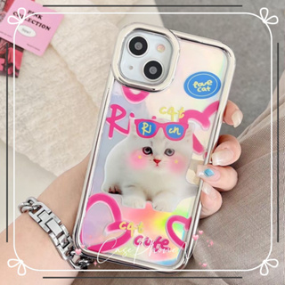 🔥สไตล์ใหม่🔥เคสไอโฟน iphone 11 14 Pro Max บุคลิกภาพ แมวน้อยสีขาว ป้องกันการตก เคส iphone 12 13 Pro Case for iPhone